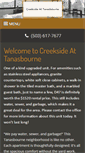 Mobile Screenshot of creeksideattanasbourne.com